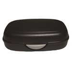 Hearing Aid Case with Push Button Opening - Plastic, Black