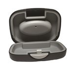 Hearing Aid Case with Push Button Opening - Plastic, Black