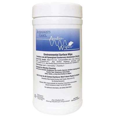 Audiologist's Choice® AudioWipes Towelettes - Large Canister (160 wipes)