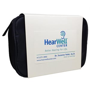 Custom Care Kit Empty Blue Zipper Bag with Custom Label Sleeve