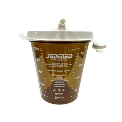 JedMed Disposable Suction Canister with Lid (BOX of 10)