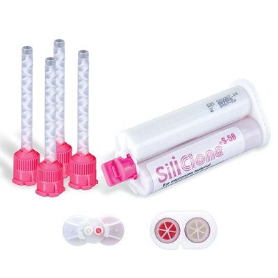 SiliClone® DS-50 Impression Material (8 cartridges + 36 S-50MTM tips)