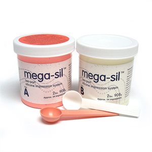 Mega-Sil Two-Part Impression Material - 2 lb., Peach Color