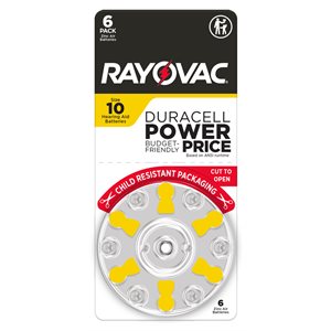 Rayovac Extra Advanced ZM Batteries, size 10 (10 cards of 6 batt)