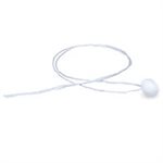 Cotton Ear Dams - Mini, White String (50 / bag)