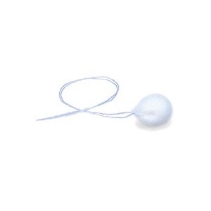 Cotton Ear Dams - Medium, White String (50 / bag)