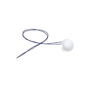 Cotton Ear Dams - Small, Blue String (50 / bag)