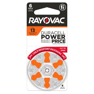 Rayovac Extra Advanced ZM Batteries, size 13 (10 cards of 6 batt)