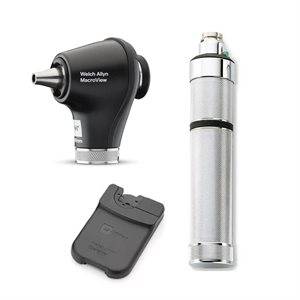 Welch Allyn 3.5V LED MacroView Plus Otoscope Set w / iExaminer & NiCad Handle