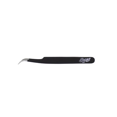 Excel 4.5" Slant Pointed Tweezer (Black)