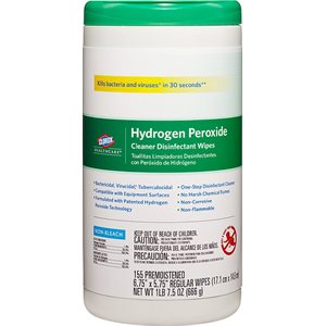 Clorox Healthcare Hydrogen Peroxide Disinfectant Wipes - 6.75"x5.75" (155 / canister)