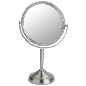 Table Top Two-Sided Pedestal Mirror - 1X / 10X Magnification