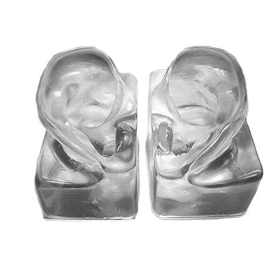 Demonstration Ears - Clear, Hard Silicone (pair)