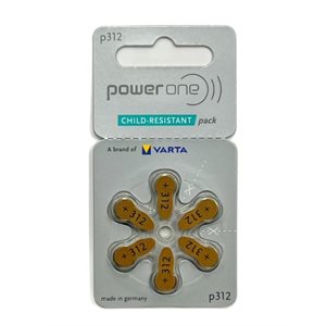 Power One MF Batteries, size 312 (10 cards of 6 batt)