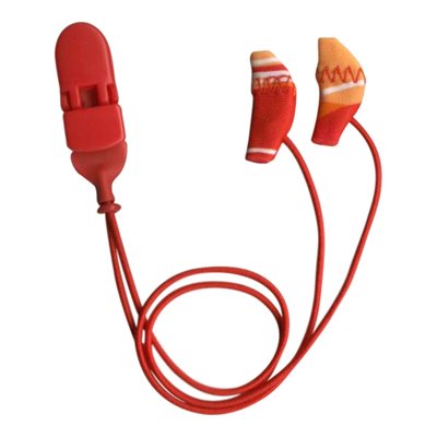 Ear Gear Micro Binaural Corded (Red / Orange)