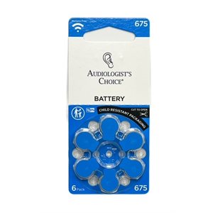 Audiologist's Choice® Labeled Rayovac ZM Batteries, size 675 (10 cards of 6 batt)