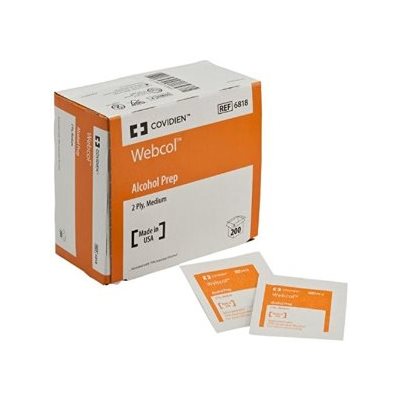 Webcol (Formerly Kendall) Alcohol Prep Pads (200 / box)