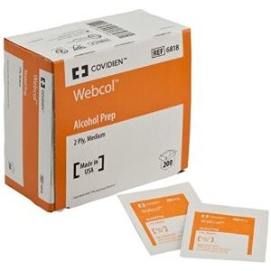 Webcol (Formerly Kendall) Alcohol Prep Pads (200 / box)