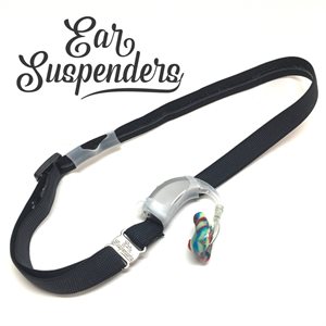 Ear Suspenders Hearing Aid Headband - Black, Child Size