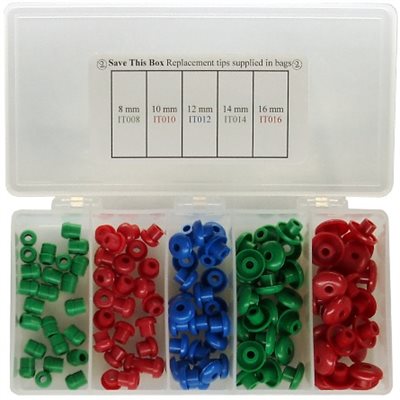 Grason IT Series Eartip Kit in Plastic Box - 125 / kit (25 of each size eartip)