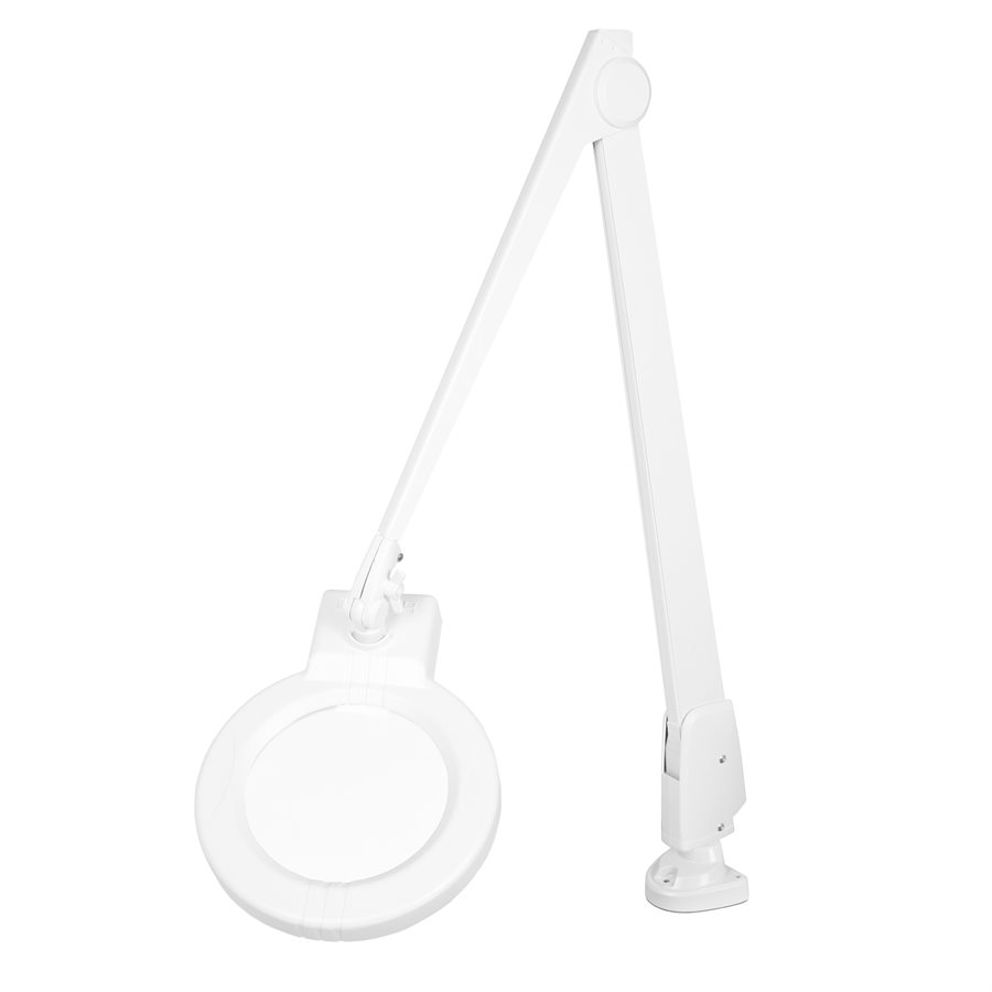 Dazor Circline LED Magnifier with Clamp - White Color