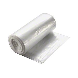 Trash Bags - Clear Can Liner, 24" x 24" (50 bags / roll)