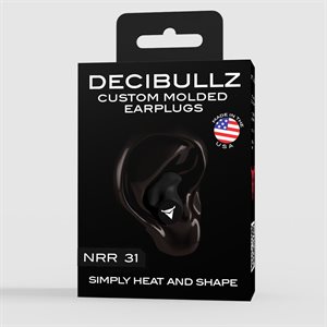 Decibullz Custom Molded Earplugs - Black