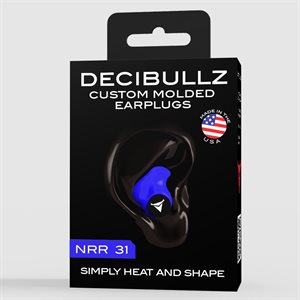 Decibullz Custom Molded Earplugs - Blue