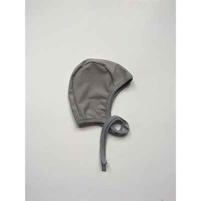 Pilot Cap for Hearing Aids - Solid Gray Mesh, Size 6-12 Months