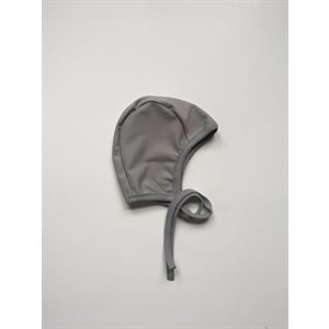 Pilot Cap for Hearing Aids - Solid Gray Mesh, Size 6-12 Months