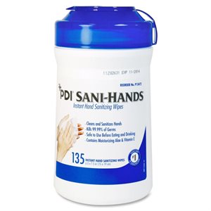 Sani-Hands Instant Hand Sanitizing Wipes (135 / canister)