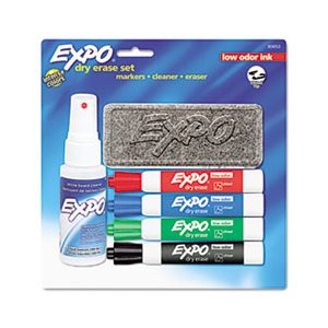 Dry Erase Marker Starter Set - Low Odor, Assorted Colors (4 markers / set)