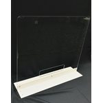 Countertop Shield - 32" Clear Acrylic with Double Side Base & Pass Thru