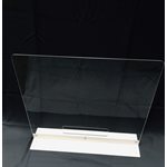 Countertop Shield - 32" Clear Acrylic with Double Side Base & Pass Thru