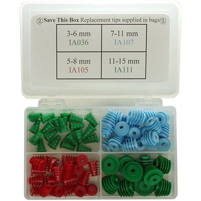 Grason IA Series Flanged Eartip Kit in Plastic Box - 70 / kit (flanged eartips only)