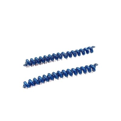 Tube Twists for Hearing Aids - 3" Length, Sapphire Blue Color (pair)