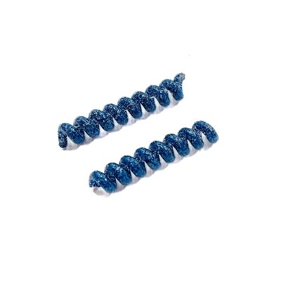 Tube Twists for Hearing Aids - 3 / 4" Length, Sapphire Blue Color (pair)