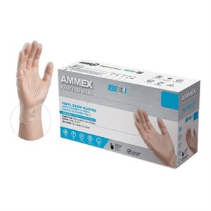 Vinyl Exam Gloves, Powder Free - Medium (100 / box)