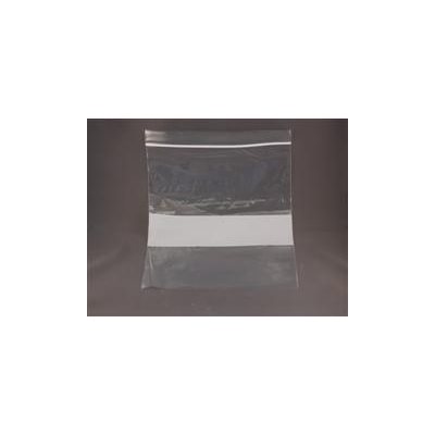 Plastic Zipper Bags - 8x10 Size with Write-On Block (100 / pk)