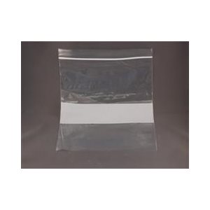 Plastic Zipper Bags - 8x10 Size with Write-On Block (100 / pk)