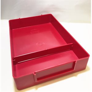 Plastic Storage Tray with Small Divided Compartment, Red (6"x9"1.5")