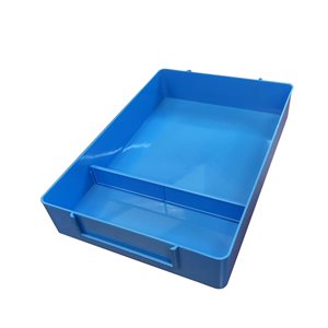 Plastic Storage Tray with Small Divided Compartment, Blue (6"x9"1.5")