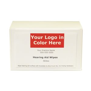 Custom Label Hearing Aid Wipes (30 / box)