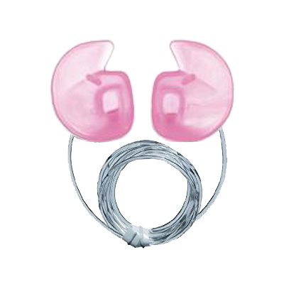 Doc's ProPlug Non-Vented with Leash - Large, Pink 1 pair)