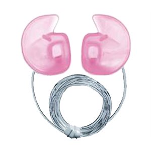 Doc's ProPlug Non-Vented with Leash - Large, Pink 1 pair)