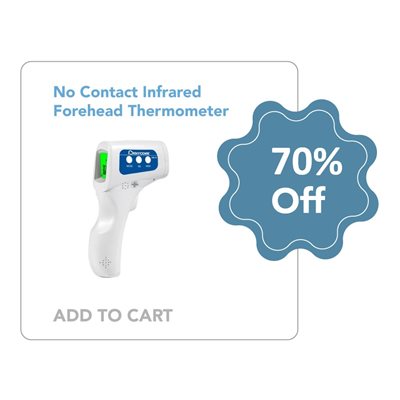 Berrcom No Contact Infrared Forehead Thermometer (each)