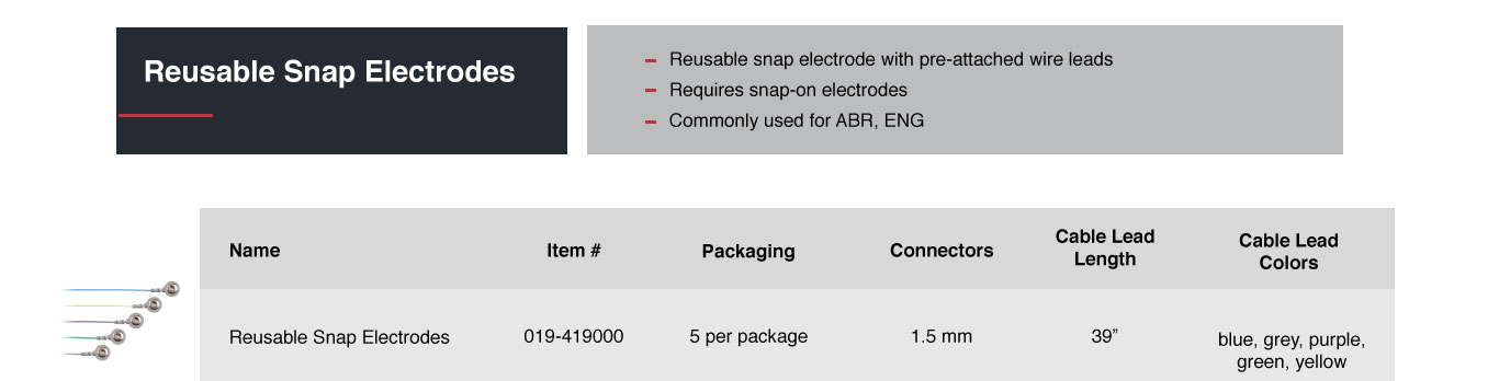 Reusable-snap-electrodes